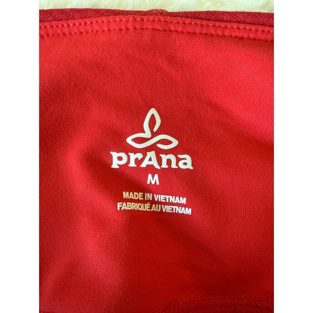 Prana Red Crop Capri Misty Ruched Leggings Pants Womens M Yoga Gym EUC - Picture 8 of 11
